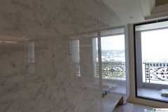 卡拉拉白 電視牆 近照