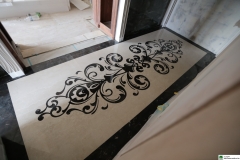 新米黃 玄關拼花