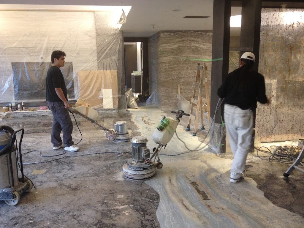 地坪美容處理中